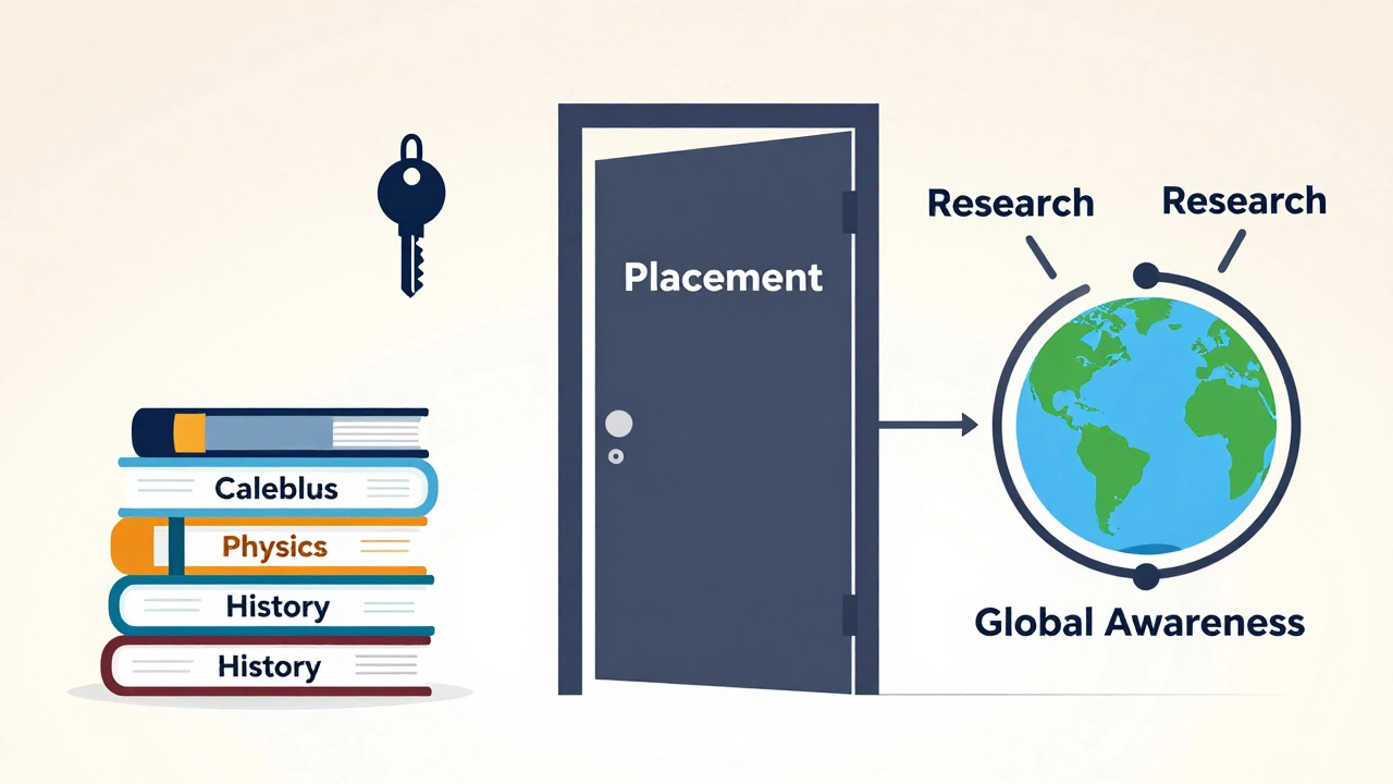 Illustration showing AP and IB paths to course placement