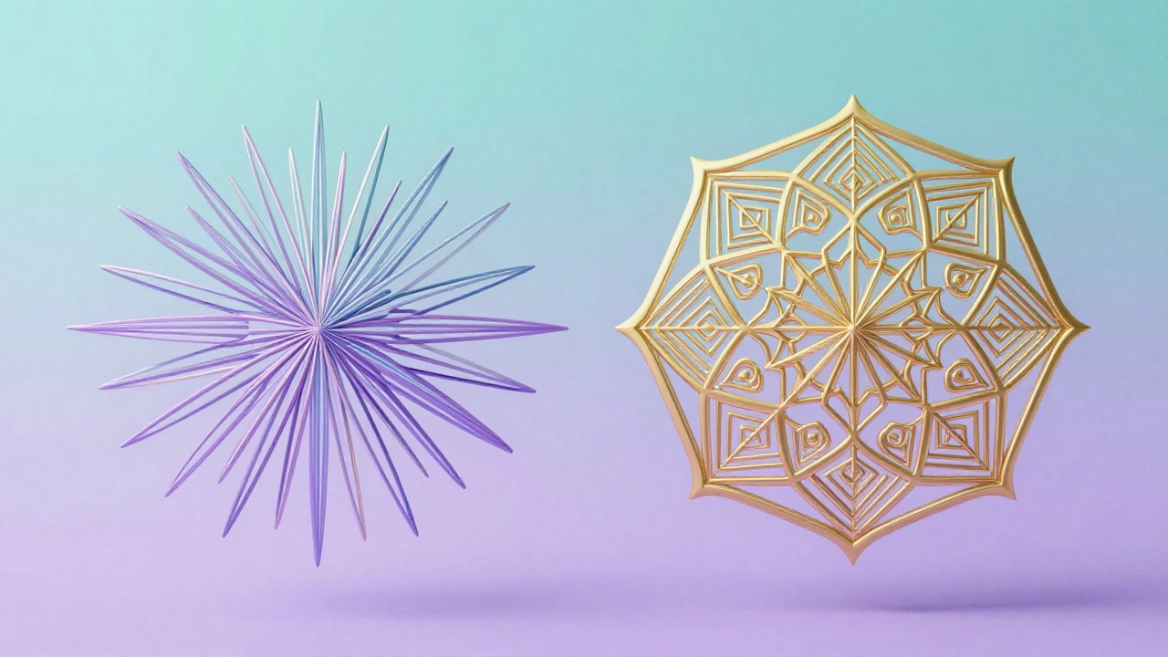 Abstract mandalas representing unique strengths of ADHD and autism neurotypes