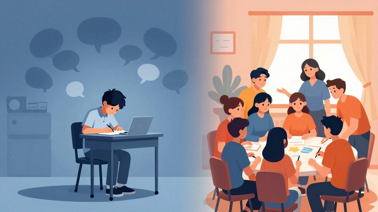 Student moving from isolation to inclusive group work