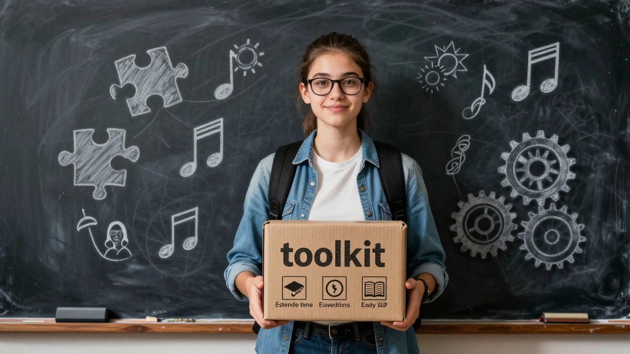Teenager holding toolkit representing IEP strengths