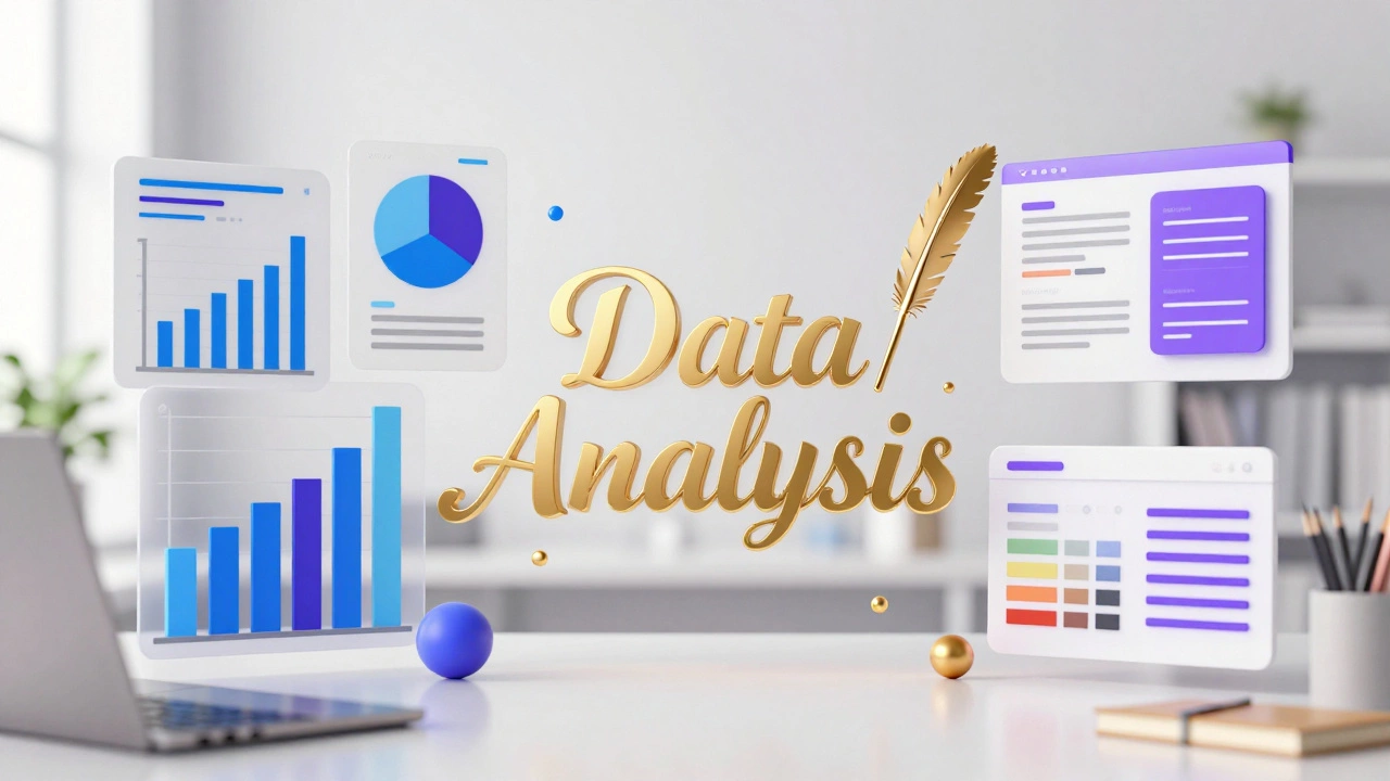 Abstract visualization of data, writing, and design skills