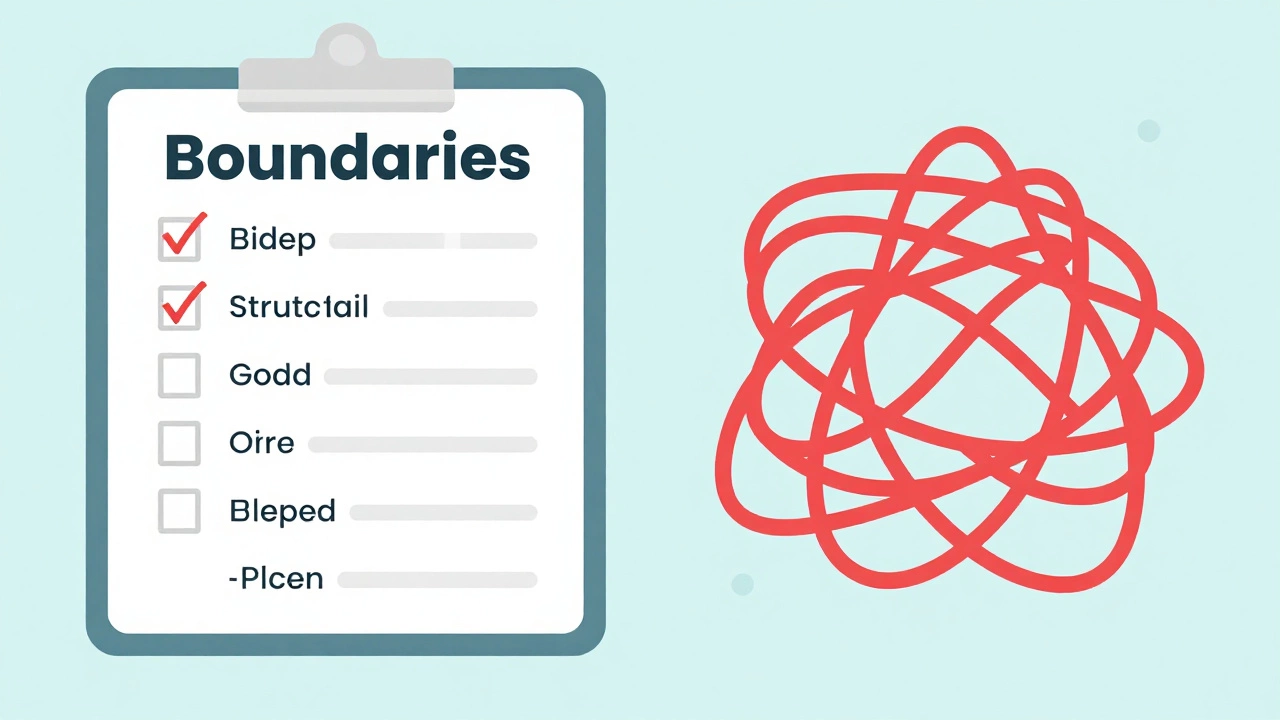 Illustration contrasting structured goals with chaotic lack of plan