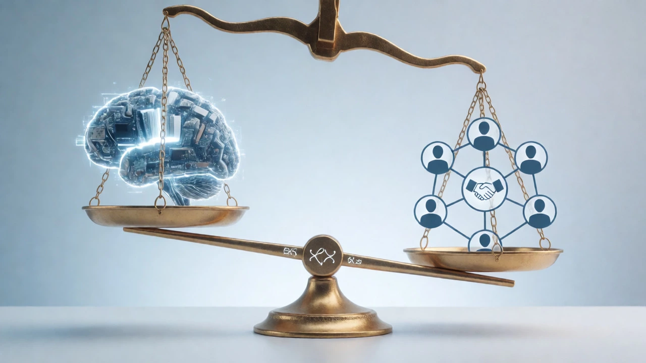 Conceptual scale balancing research metrics against reputation networks