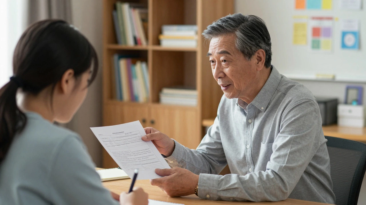 Mentor teacher guiding a novice educator during a planning session