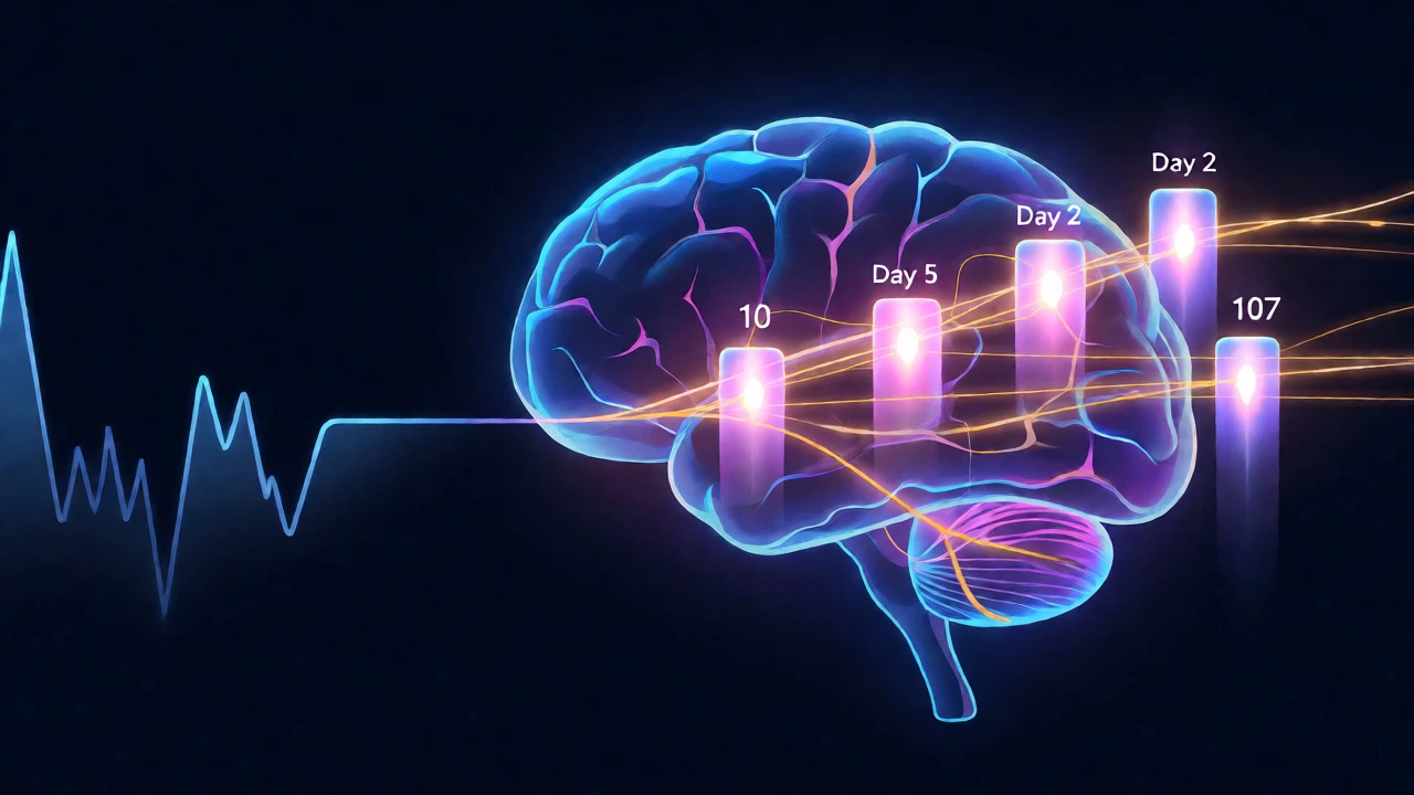 Digital art showing strengthened neural pathways through spaced review